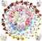100 Pcs Natural Flower Stickers - Waterproof PVC Botanical Decals - Assorted Rose, Daisy, Lavender, and Sunflower Stickers for Scrapbooking, Journals, and Water Bottles
